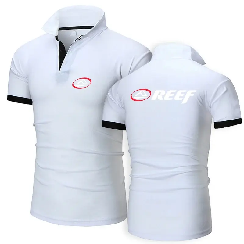 REEF Logo Men's Summer Printing New Stly Polo Shirt Hot Sale High Quality Short Sleeve Breathable Top Business Casual