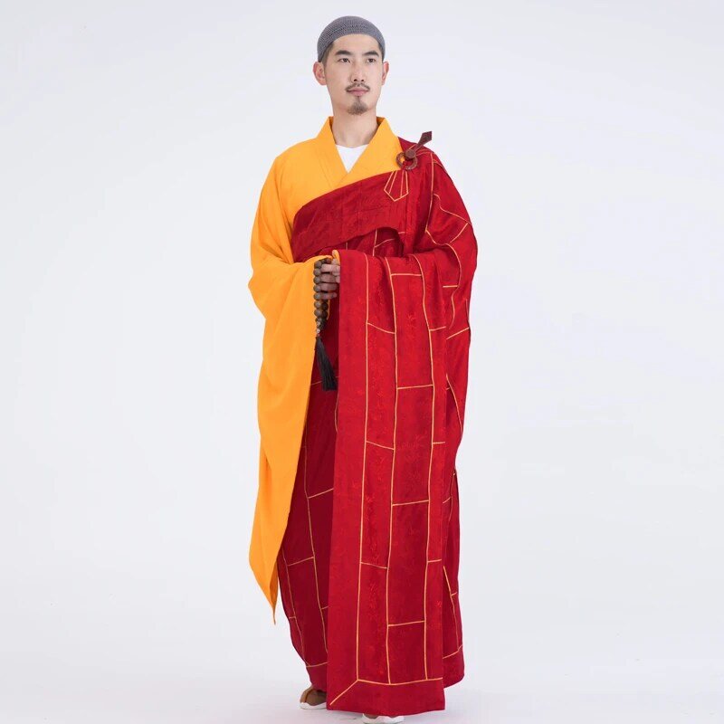 Шелковый шелковый халат Monk Abbot, одежда для китайских монахов, женское религиозное платье Fa Hui, шелковое платье