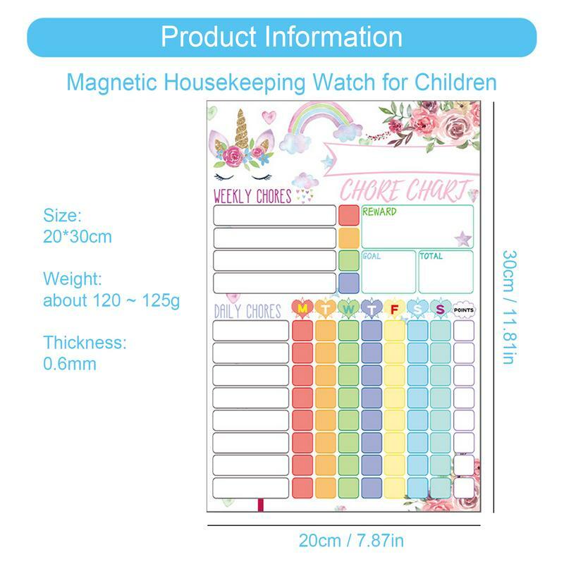 Magnetic Chore Chart Weekly Visual Schedule For Kids Magnetic Dry Erase Board Reward Chart For Toddlers Kids Teenagers Adults