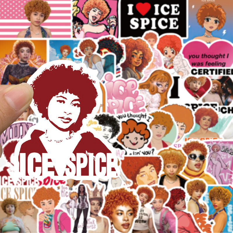 10/30/50Pcs Cartoon Oumei singer Ice Spice sticker per valigia Skateboard Laptop bagagli telefono Styling decalcomania fai da te Pegatina