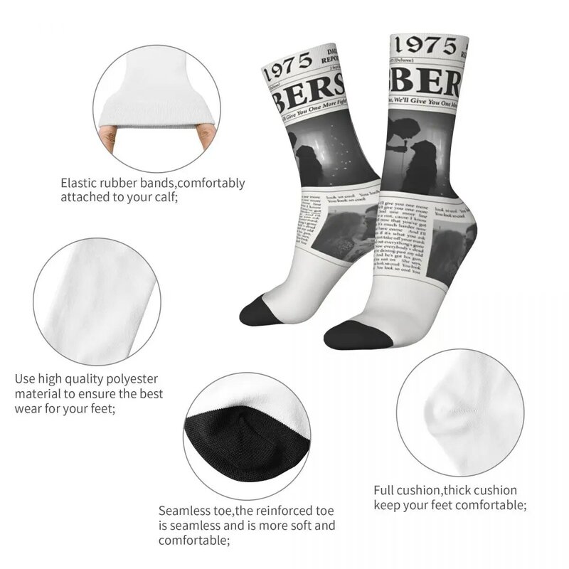 Calcetines deportivos para hombre y mujer, medias cómodas de la banda Pop Rock, para primavera, otoño e invierno, 1975
