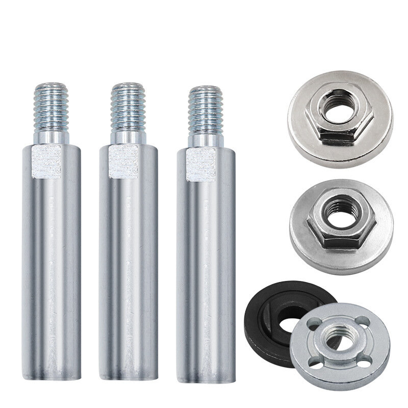3PCS/Set 80MM Thread Adapter Shaft Polishing Pad Grinding Connection Rod Polisher Accessories M10 Angle Grinder Extension Rod