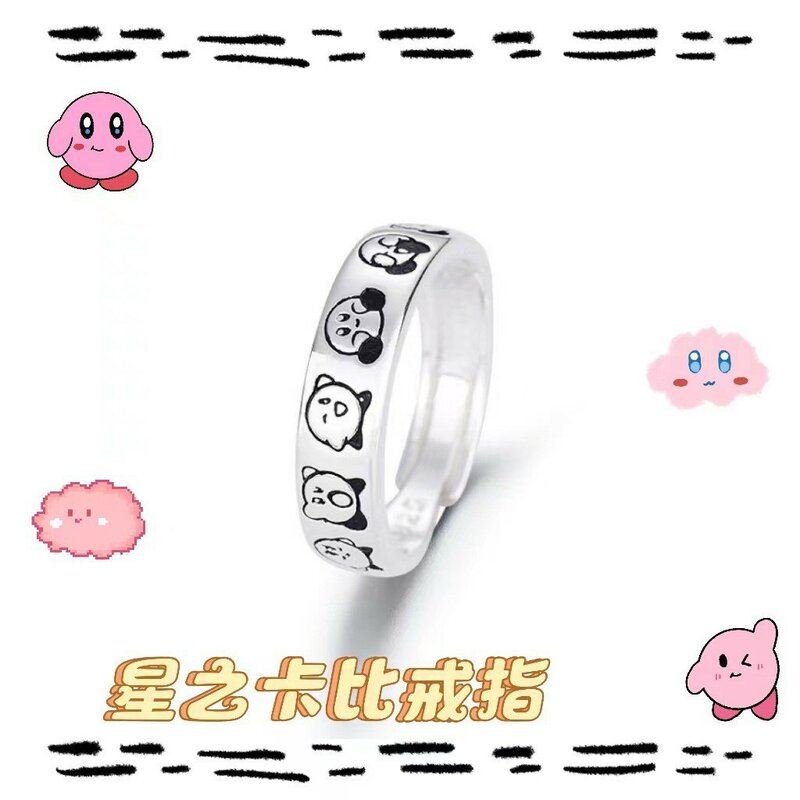 Kuromi Ring Cartoon Kitty Cat Ring Couple Ins Student CP Style Bestie Adjustable Gift for Girlfriend