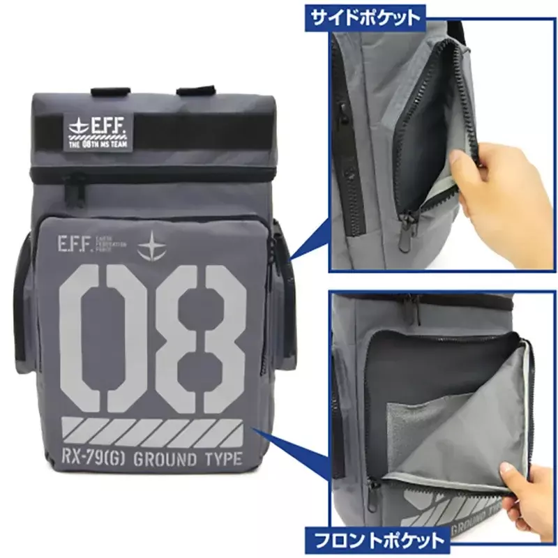 Anime GUNDAM THE 08TH MS TEAM RX-79 Cosplay Unisex Backpack Students School Bag Schoolbags Laptop Travel Shoulder Bags