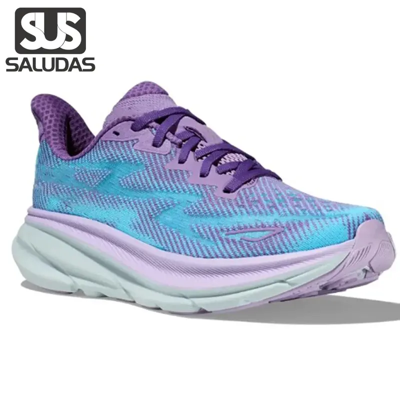 SALUDAS Running Shoes Clifton 9 Men and Women Thick Sole Elastic Outdoor Marathon Training Sneakers Casual Jogging Sports Shoes