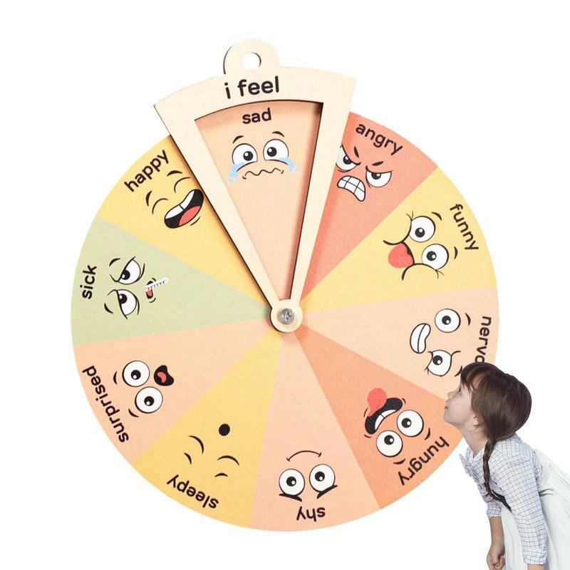 Wooden Feelings Wheel Mental Health Feelings Color Wheel Mental Health Feelings Color Wheel For Preschool Kindergarten Elementar