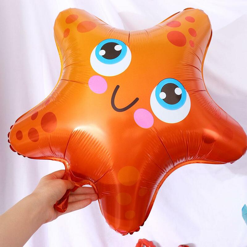 Tema Caranguejo Starfish Octopus Balloons for Kids, Baby Shower Supplies, Birthday Decor, Fish Balloon, Children's Toy, Foil Balloons