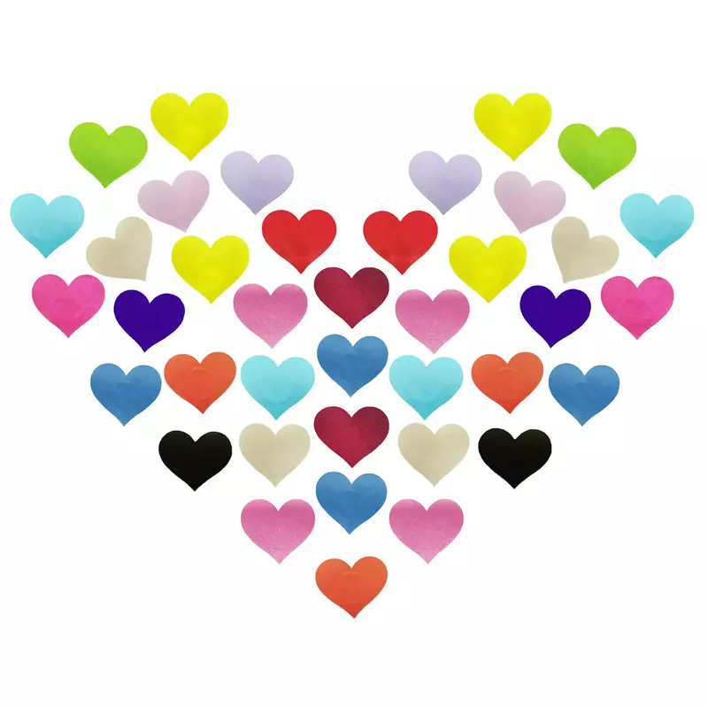 Cinta de cubierta de pezón Invisible para mujer y niña, pegatinas desechables de polisatén, estilo Corazón, 16 colores