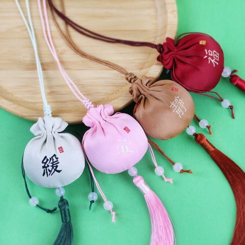 Tassel Women Sachet Fashion Hanging Neck Bedroom Decoration Jewelry Packaging Pendant Solid Color Chinese Style Sachet Children