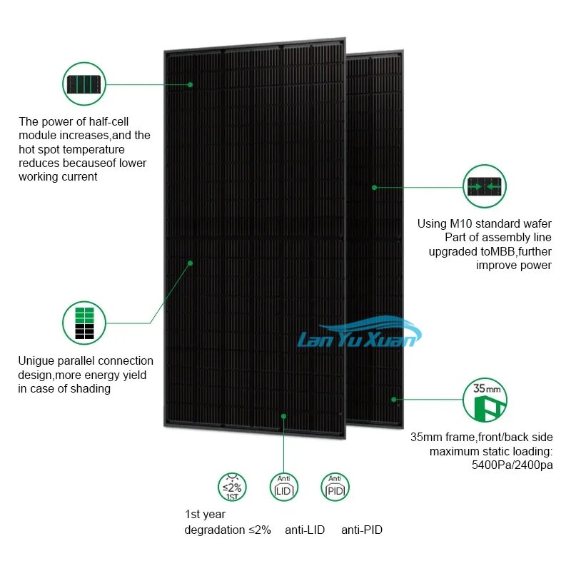 Cloudpowa 그리드 타이 태양광 시스템 가격, 가정용 태양광 패널, 100000 와트, 365W, 380W, 10KW