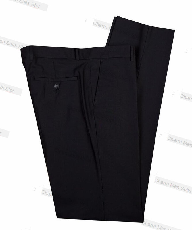 Czarny bawełniany zestaw garnitury męskie 2-częściowy blezer + spodnie z kryształkami szyte na miarę kurtka wizytowa biznesowa smoking ślubny dla pana młodego