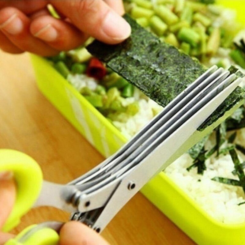 متعددة الوظائف المعطي طبقات الفولاذ المقاوم للصدأ السكاكين متعددة الطبقات مقص المطبخ scalالقاطع عشب Laver التوابل كوك أداة قطع