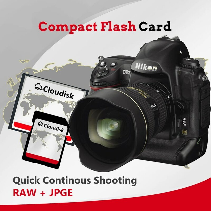 Cartão CompactFlash, Velocidade UDMA Up, 1GB, 2GB, 4GB, 8GB, 16GB, 32GB, 64GB, Cartão de Memória Extreme CF para Câmera SLR, CompactFlash Card, 128GB