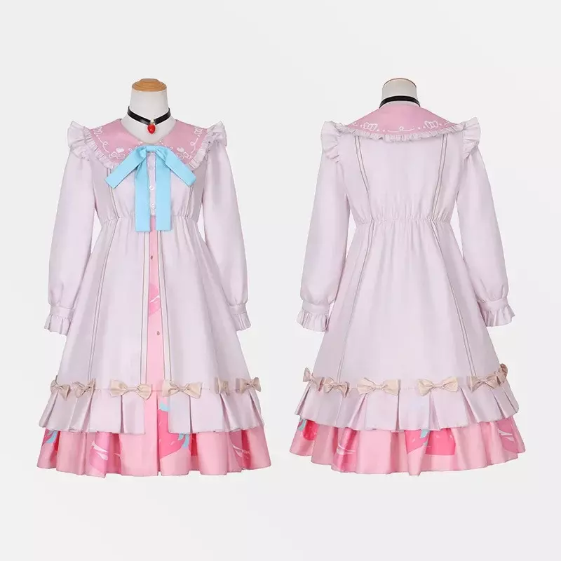 Momoi Airi Cos MORE MORE JUMP Cosplay Project Sekai Colorful Stage Feat Costume Momoi Airi Pink Lolita Dress Halloween Suit Wig