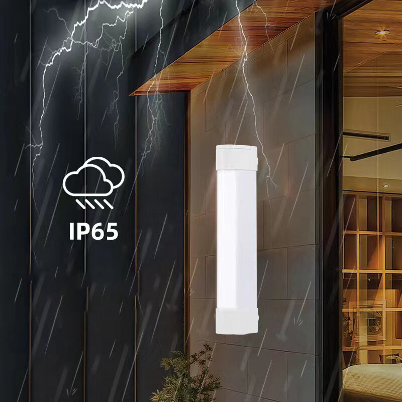 Lampu darurat tenaga surya LED, 5W IP65 dapat diisi ulang luar ruangan lampu berkemah kait daya tarik magnetik lampu tenda perbaikan rumah Senter