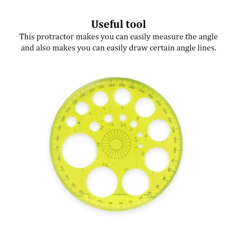 Farbe zufällige 360-Grad-Winkelmesser Studenten runde Lineal Kreis Vorlage