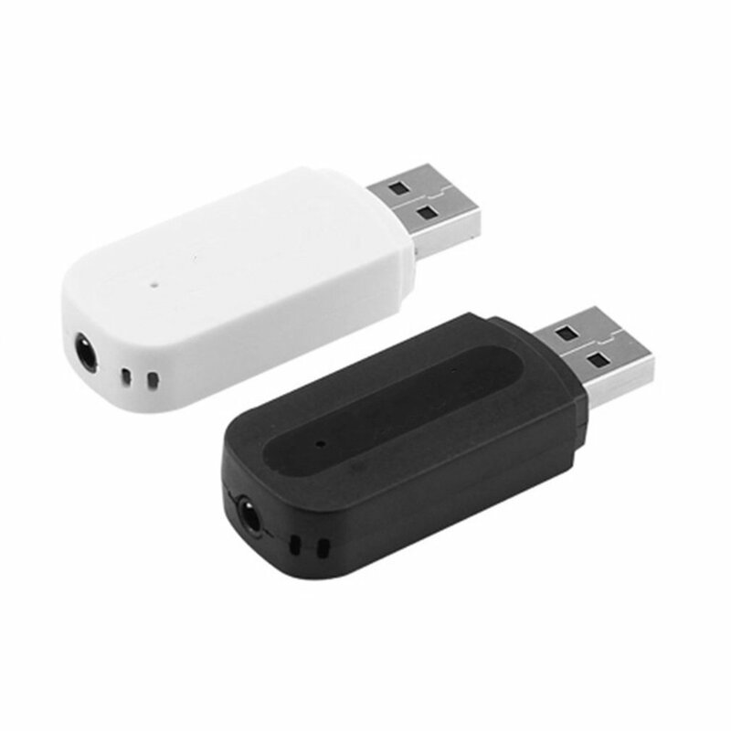 Adaptor USB Mobil Nirkabel Colokan 3.5Mm, Penerima Stereo Musik AUX, Pemancar Kompatibel Bluetooth untuk Speaker Mobil Ponsel