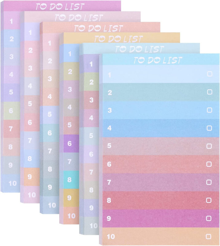 Aleatório arco-íris Memo Pad para Scrapbooking, DIY Material decorativo, colagem Journaling, 1pc