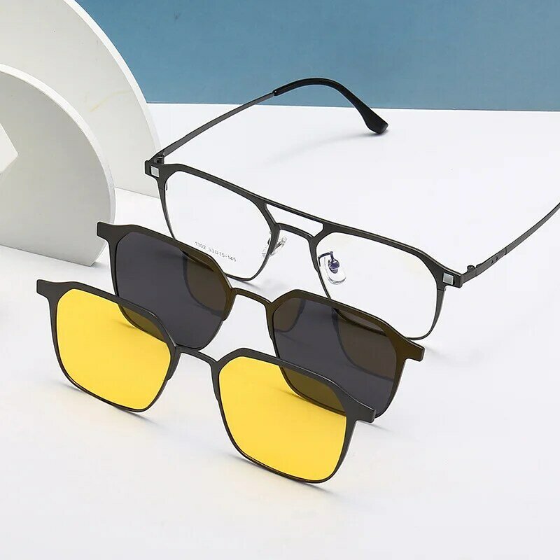 Mit kurzsichtiger Brille Option magnetische Saug brille Rahmen Herren Angeln Tag und Nacht Dual Use Titan Rahmen