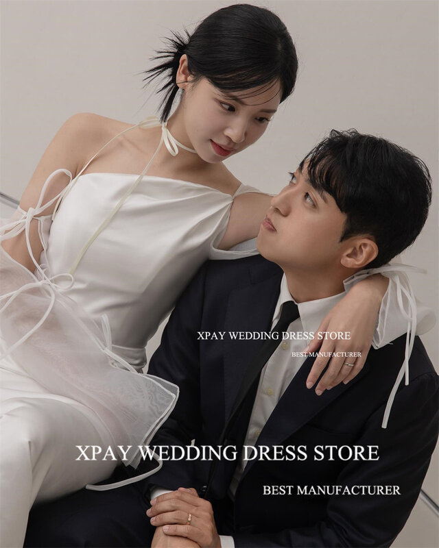 XPAY-Sexy Sereia Vestidos de Noiva, Um Ombro Manga Comprida, recortada vestido de noiva, Foto personalizado Shoot Gown, Coreia do vestido de casamento