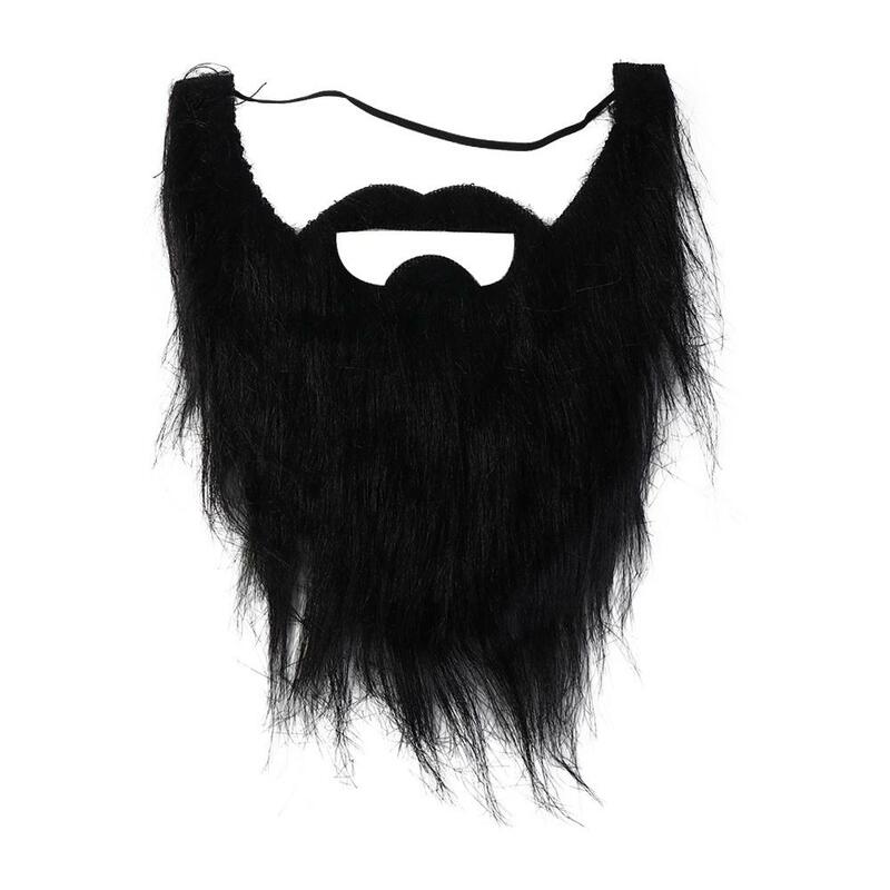 Barba Artificial realista, barba falsa grande, pelusa larga, bigote falso de Halloween, accesorios de fiesta simulados, 30cm