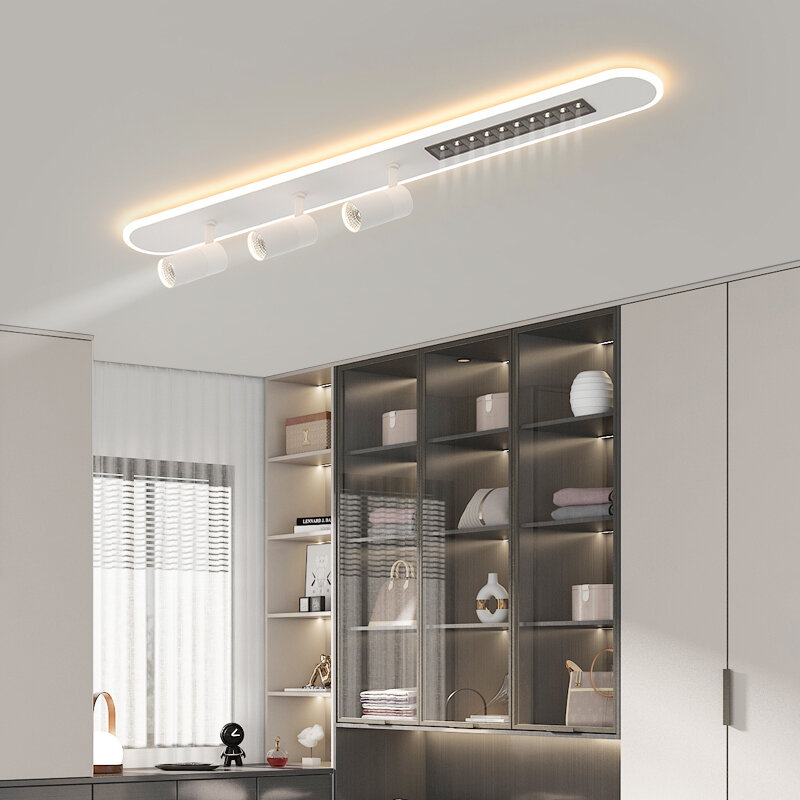 Nordic Strip długi dom nowy żyrandol LED do salonu sypialnia Hall lampy balkonowe reflektory wewnętrzne oprawy oświetleniowe