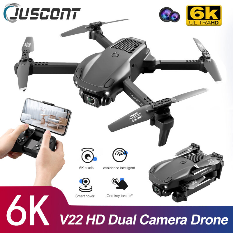 V22 Mini Drone 6K Hd Dual Camera Professionele Luchtfotografie Opvouwbare Afstandsbediening Quadcopter Helikopter Speelgoed