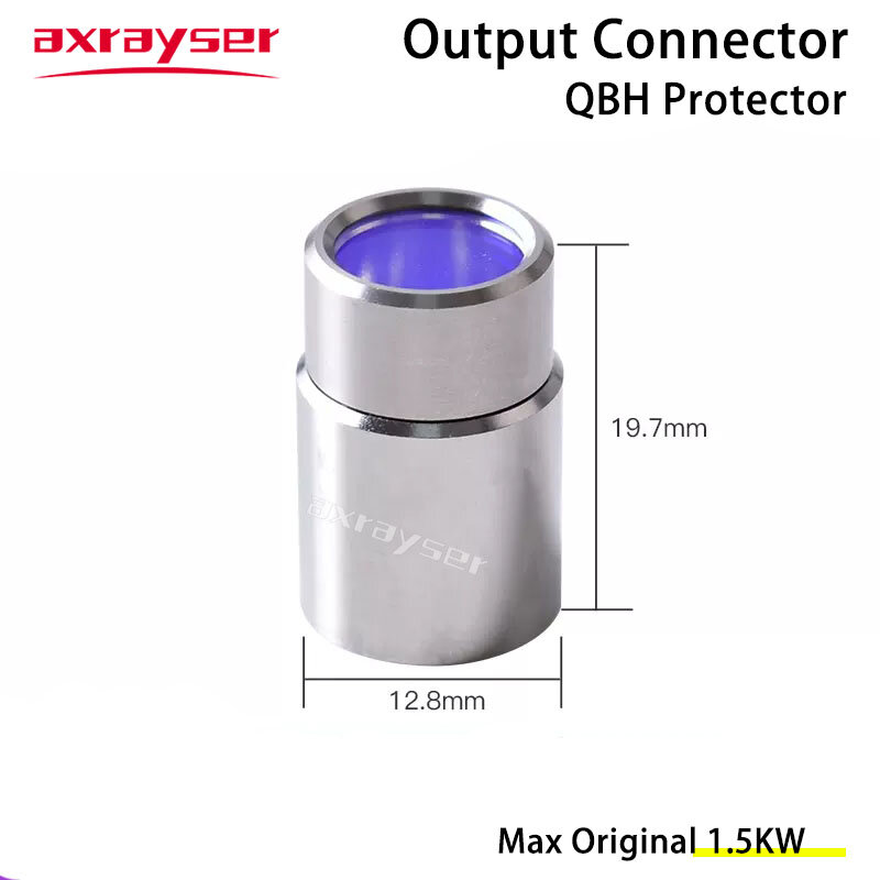 Raycus & Max lensa konektor pelindung keluaran IPG 1,5kw 3KW asli QBH topi pelindung sumber Laser topi serat optik kristal