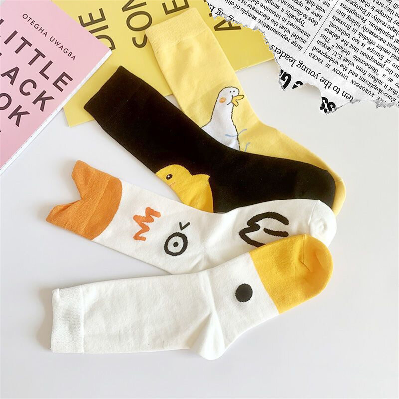 Calcetines tobilleros con estampado de pato para hombre y mujer, calcetín elástico suave, estilo informal, ideal para regalo