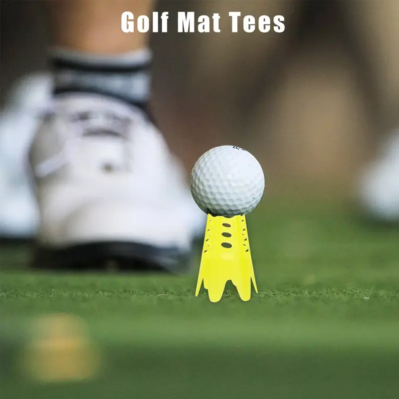 GLOOF 10Pc Golf plástico Tee de Golf Mat camisetas práctica perfecto para el invierno en el césped y conducción de interior Tee garra simulador de Golf Tees