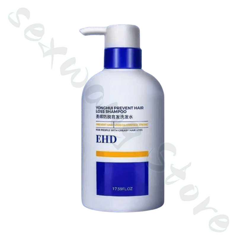 EHD-Shampoo Anti Queda de Cabelo, Folículos Capilares, Controle de Óleo, Fofo, Suave, Limpeza Profunda, Gengibre, Crescimento Capilar, 500ml