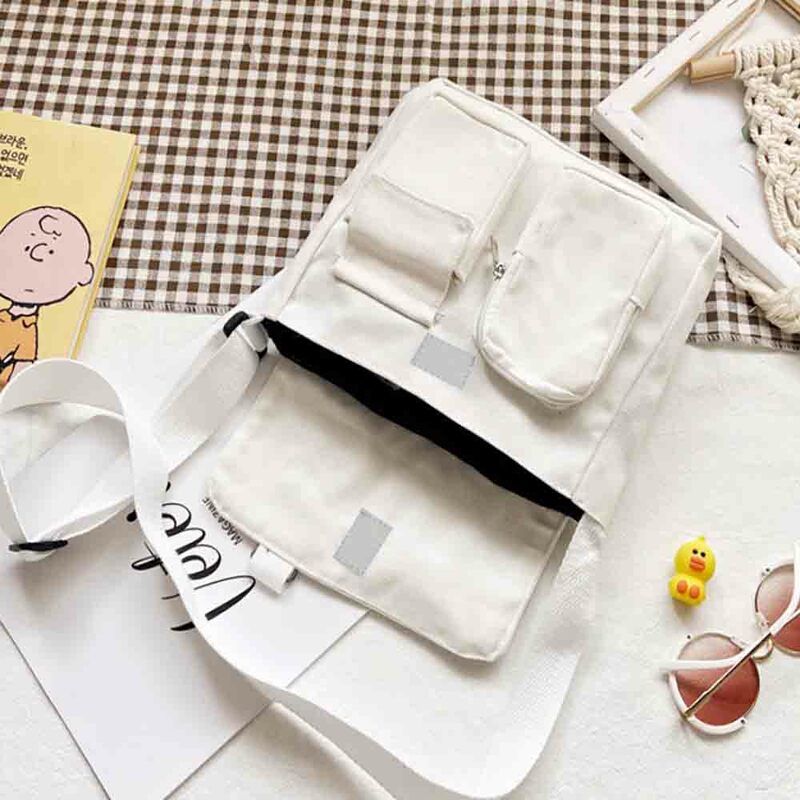 Leinwand Umhängetasche Student Postman Weiblichen Tragen-beständig Verdickt Tasche Umhängetaschen Lustige Japanischen-stil Handtaschen für Frauen
