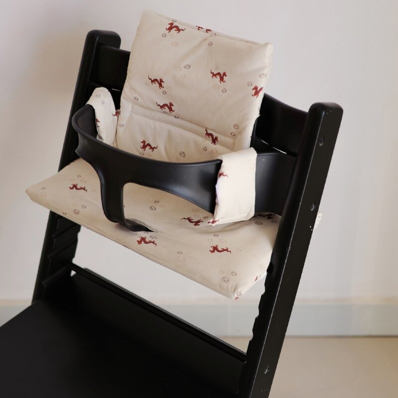 Przenośna poduszka zabezpieczająca na wysokie krzesełko dla dziecka pokrycie siedzenia wózka dziecięcego drukowana podkładka na