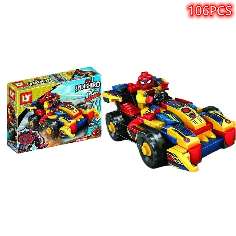 War Armor Mech Anti-Hulk Spiderman Iron man Mini Model Action Figure Building Blocks compatibile legobys Technic City Toy Gift