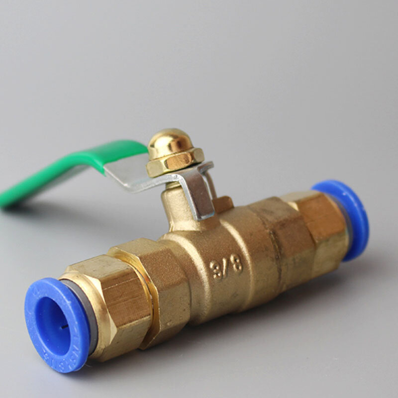 Brass Ball Valve Pneumatic Connection Air Pump Valve Switch Vent Valve With Straight Through PC Gas Pipe Quick Connection Valve