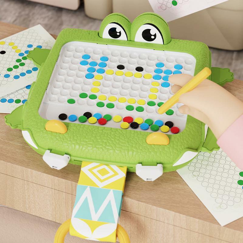 Lavagna magnetica disegno per bambini Crocodile Doodle Board Pen Holding Training giocattolo Montessori per viaggi scolastici a casa e