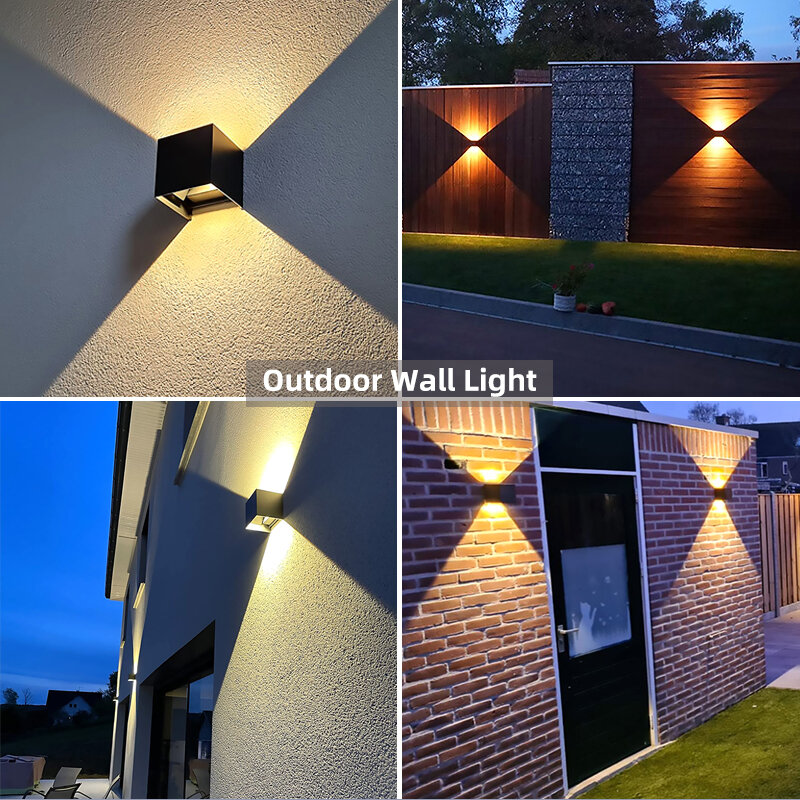 Led Outdoor Wall Light Waterproof Porch Garden Lighting 6W 12W  Indoor Wall Lamp Decor Bedroom Living Room Corridor Stairs Lamps