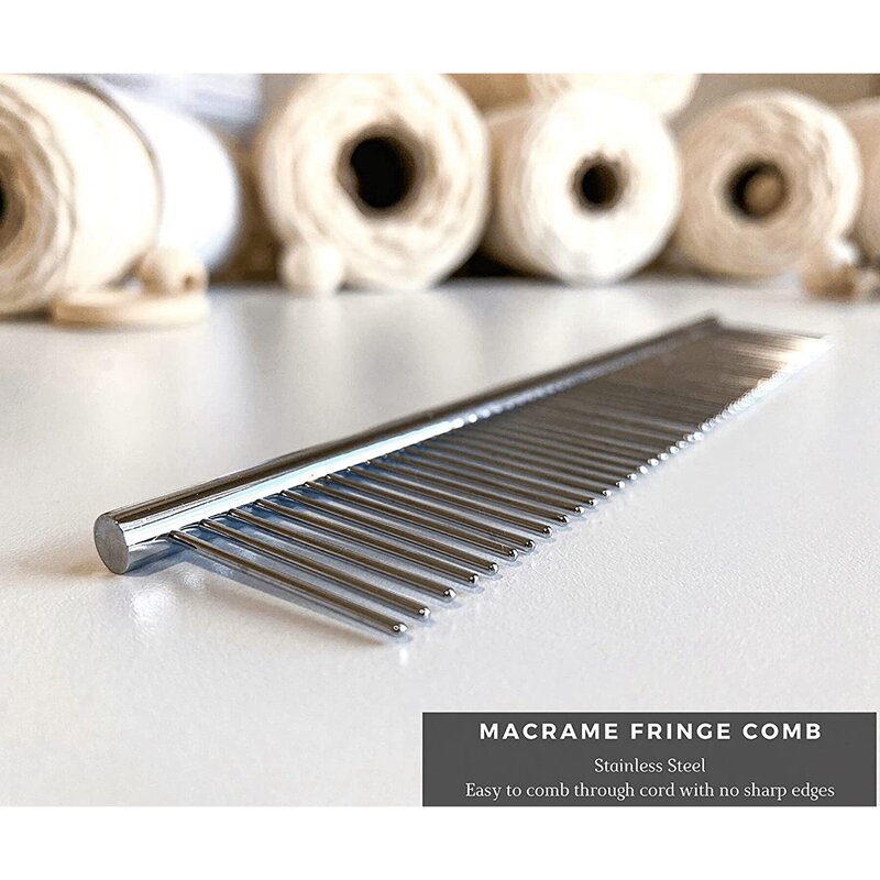 Макраме, искусственный гобелен, рукоделие из нержавеющей стали для чистки длинных волос, одножильный хлопковый шнур