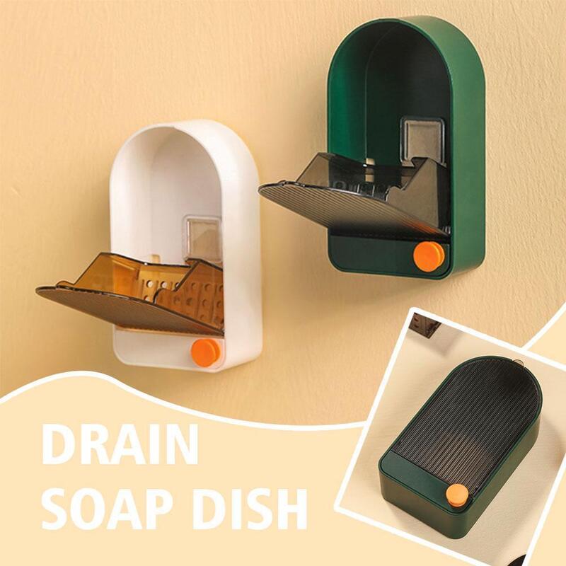 Creative Punch-free With Detachable Drawer Flap Style Storage Rack Soap Box Soap Dish Soap Holder For Home Kitchen Bathroom C4X5