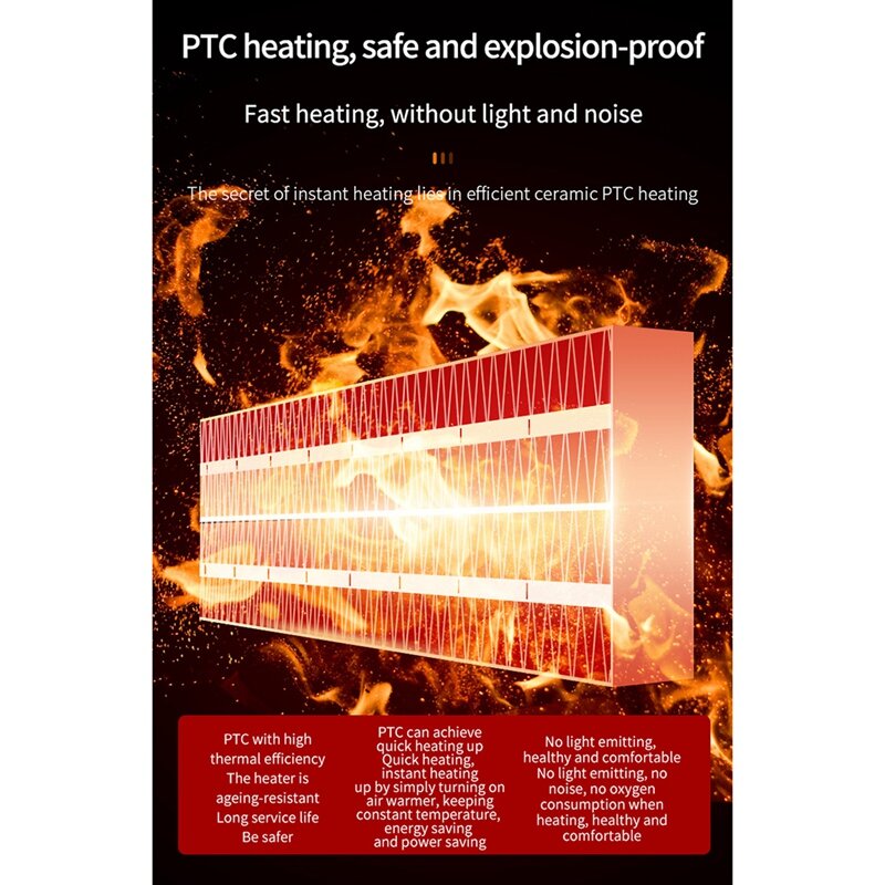 1 Piece Portable Desktop PTC Heaters Household Fast Heat Radiator Remote Control For MINI AC100-240V EU Plug