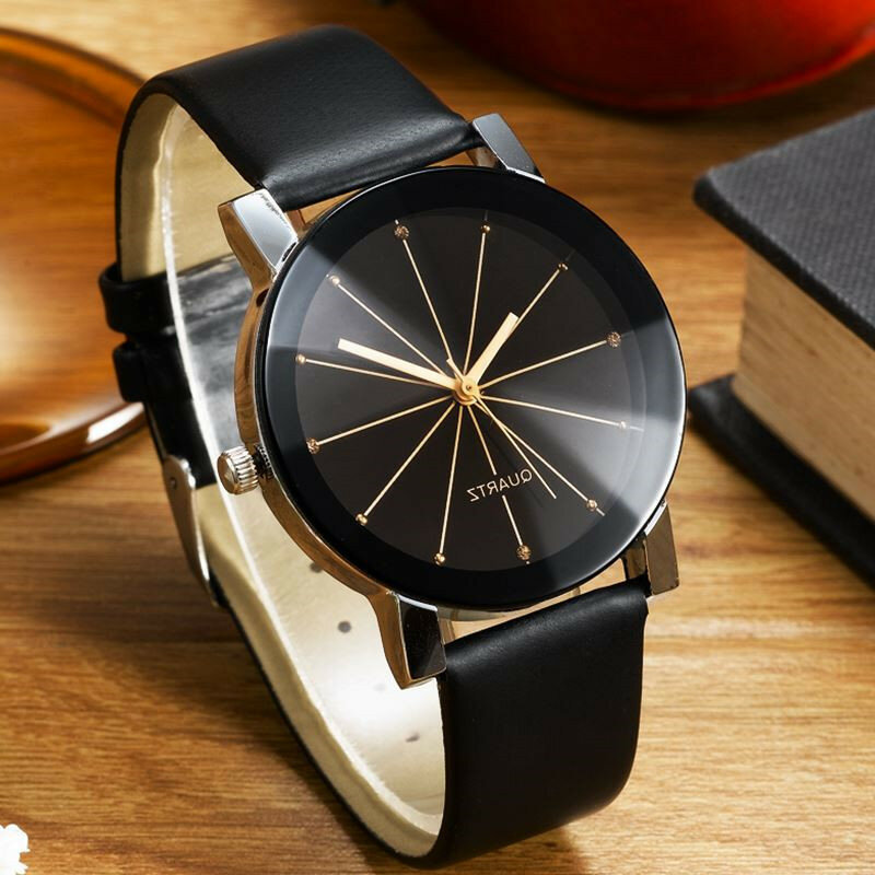 Fashion Couple's Quartz Watches Convex Radial Belt Watches Leisure Men's And Women's Watch  Wholesale Dropshipping