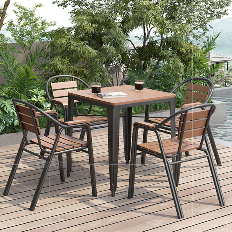 Chairs Round Coffee Table Sets Wooden Dining Mini Tea Stool Solid Wood Chair Pub Designer Conjunto De Muebles Nordic Furniture