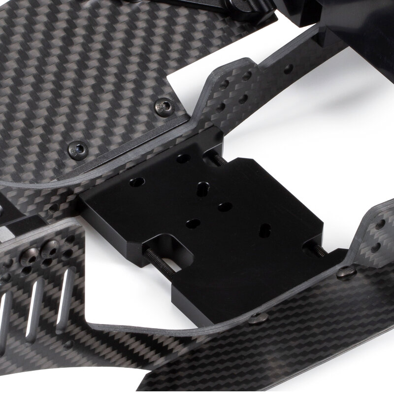1/10 Carbon LCG Chassis Kit with Molded Bed Sliders Delrin Skid Plate Dual Servo Mount for SCX10 AR44 AR45 Capra F9 TRX4 Axle