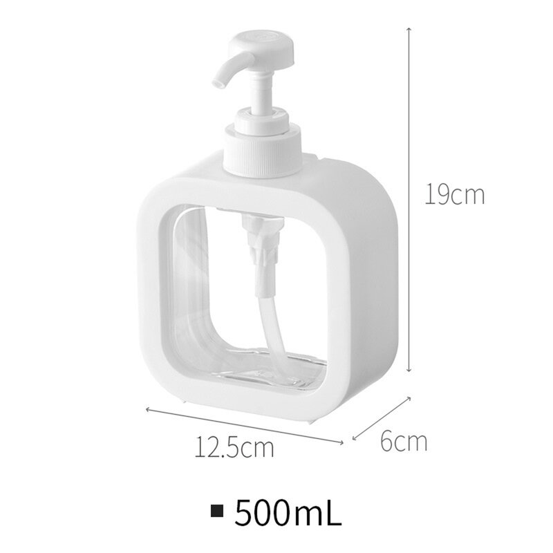 Dispenser sabun kamar mandi 300/500ml, botol pompa mandi kosong, Dispenser Gel Mandi sampo, Losion dapat diisi ulang portabel