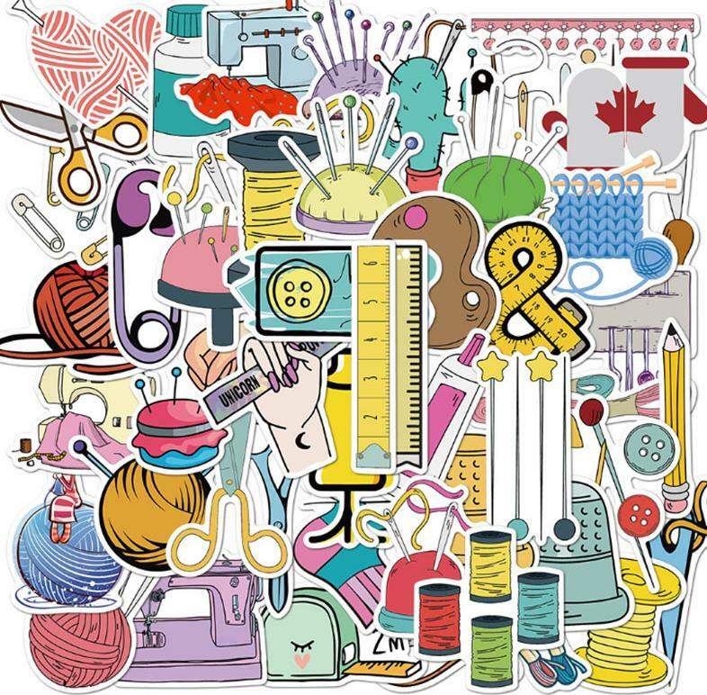 Pegatinas de Graffiti de dibujos animados para máquina de coser, arte estético creativo, pegatinas bonitas para teléfono, portátil, álbum de recortes, bricolaje, 10/30/50 piezas