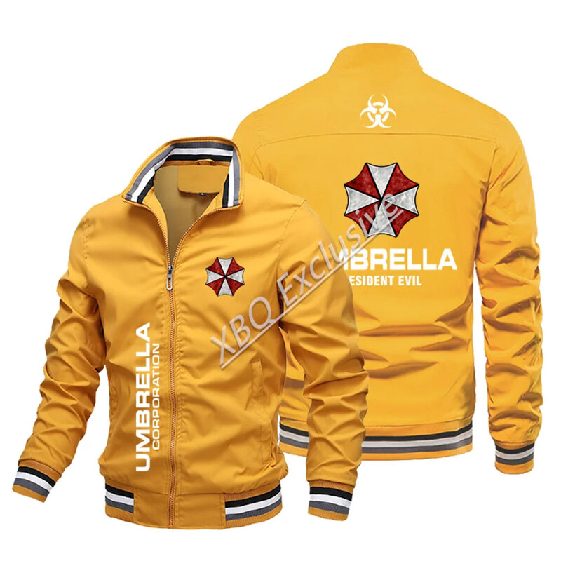 Мужская Высококачественная тонкая бейсбольная куртка весна-осень 2024, куртка с логотипом компании umbrella, модная спортивная куртка для мотогонок
