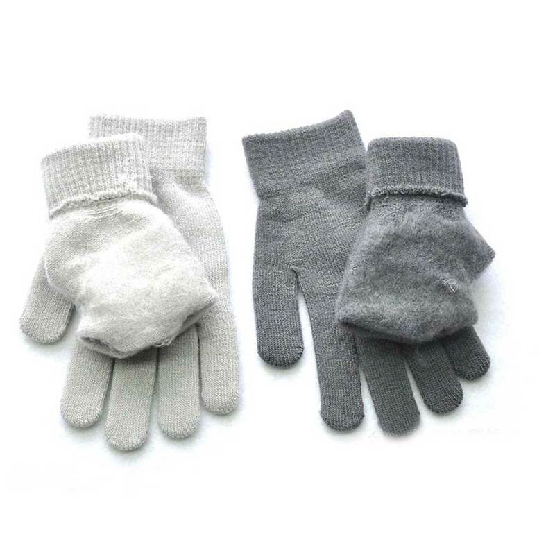 1 Pair Knitted Gloves Traveling Cycling Warm Mittens Outdoor Equipment