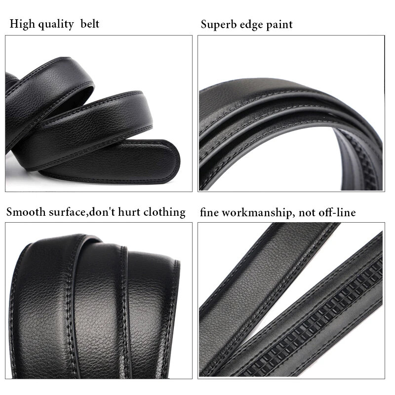 DINISITON Men's PU Leather Belt Fashion Automatic Buckle Belt for Popular Business High Quality Male Belt