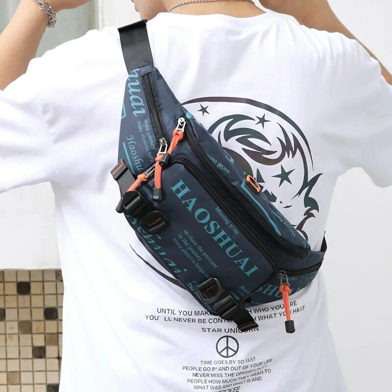 Мужская нагрудная сумка через плечо, уличная модная спортивная сумка-мессенджер, вместительный Многофункциональный нейлоновый водонепроницаемый мешок SUZAOZHE