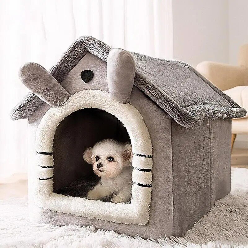 Zdejmowany dom dla kotów trwały i wodoodporny ciepły mały domek dla psa zdejmowane i zmywalne legowisko dla kota artykuły dla zwierząt
